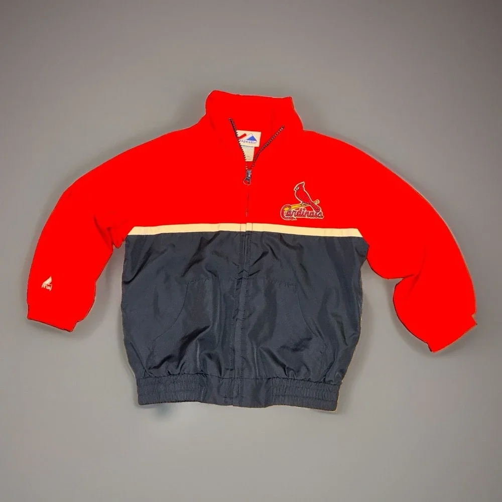 Majestic St. Louis Cardinals MLB Boy's Long Sleeve Light Weight Jacket Size 4